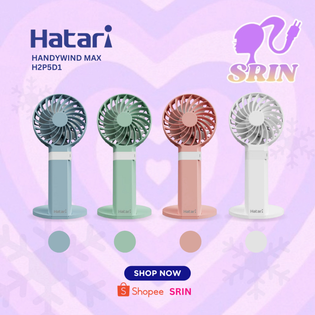 HATARI พัดลมพกพา HandyWind Max 2.5 นิ้ว รุ่น H2P5D1