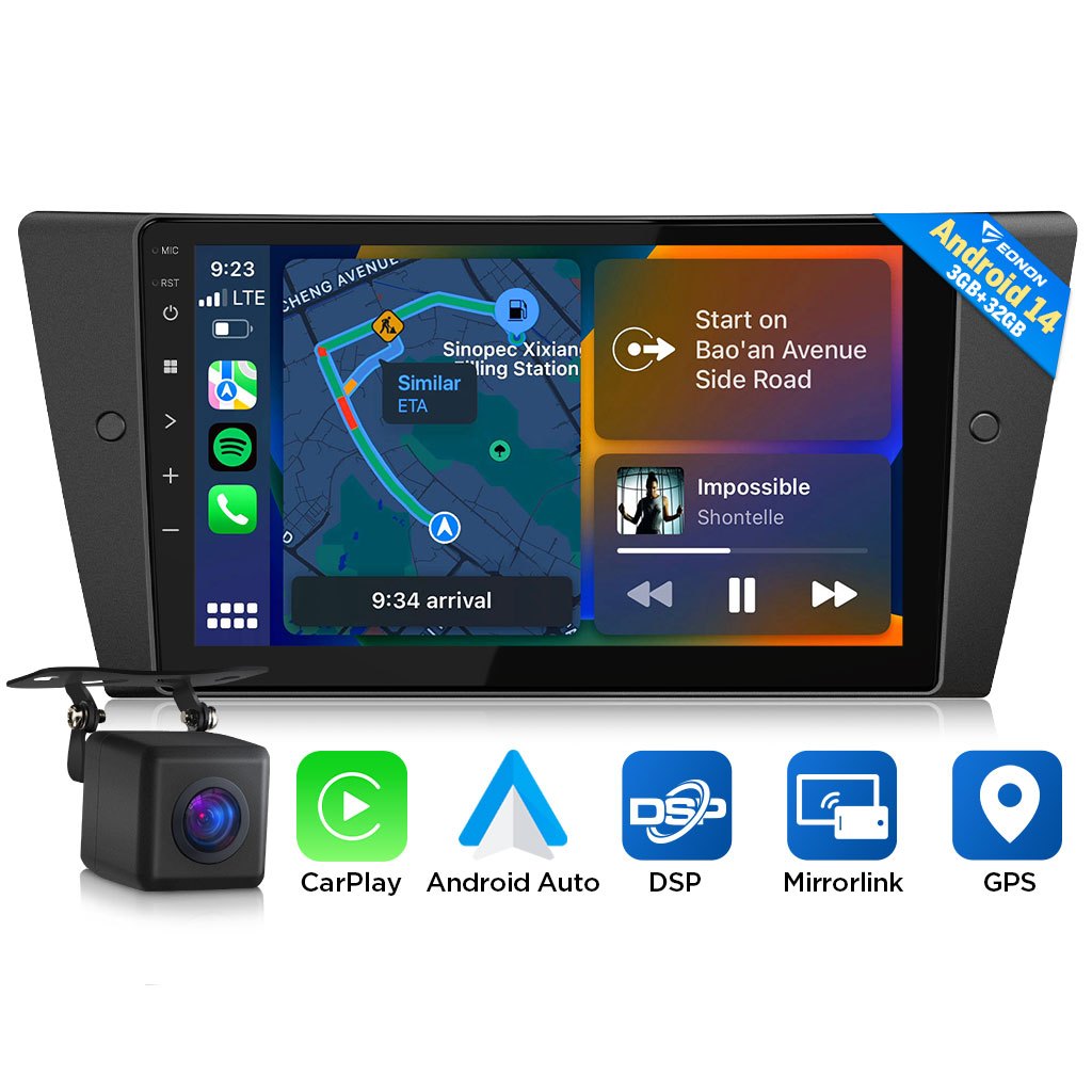 Eonon จอ android รถยนต์ BMW E90 E92 E93 330i Android 14 Apple CarPlay Android Auto QLED DSP E90X7