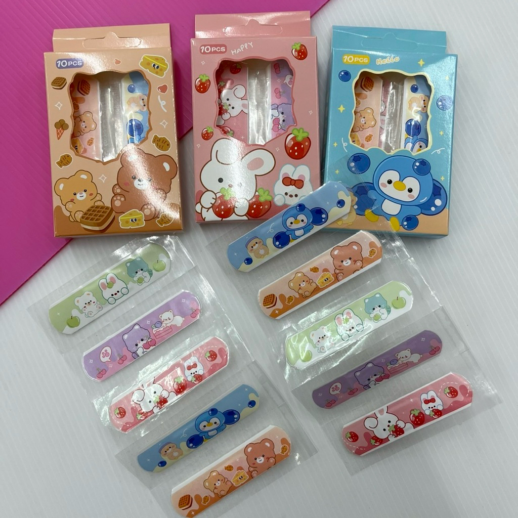 ( ยกโหล 12 กล่อง) No. 1353 พลาสเตอร์ยา พาสเตอร์ยาลายการ์ตูนน่ารักหนึ่งกล่องบรรจุ 5 ชิ้น คละลาย ทั้งหมด 12 กล่อง