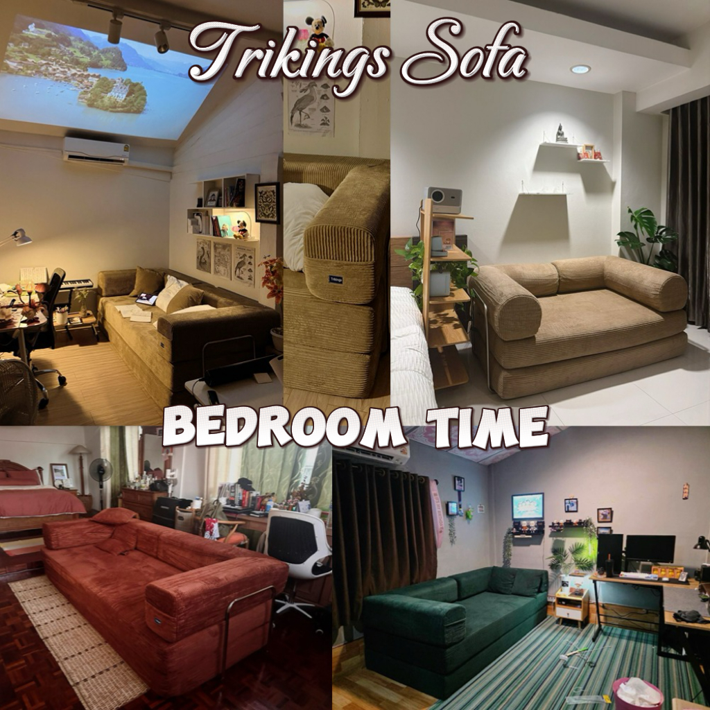 Trikings โซฟาพับเก็บได้ โซฟาหลายฟังก์ชัน โซฟาแบบมินิมอล 2-3ที่นั่ง ขนาด 150-200ซม - รูปที่ 4