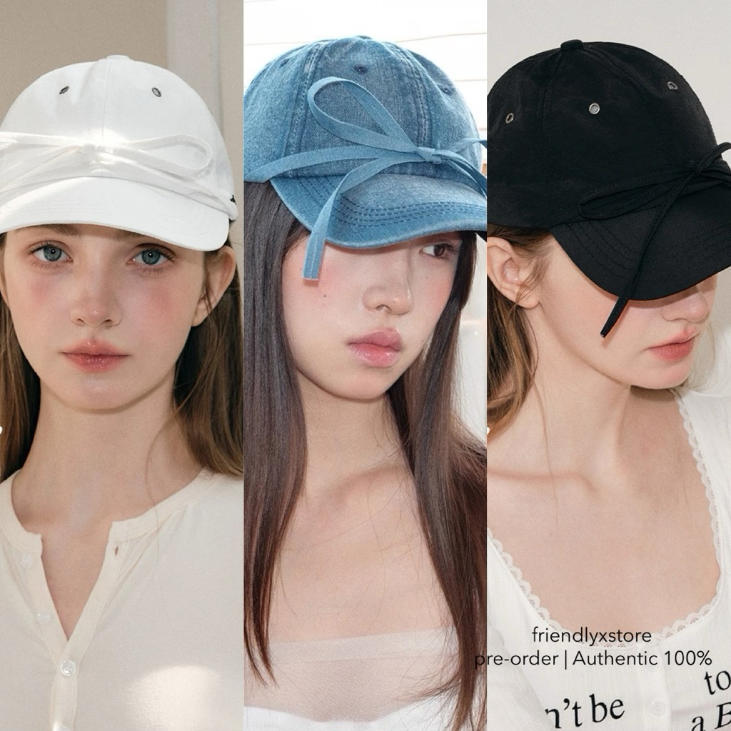 (pre-order) feytiy studio - ribbon ball cap *6color* ของแท้100%