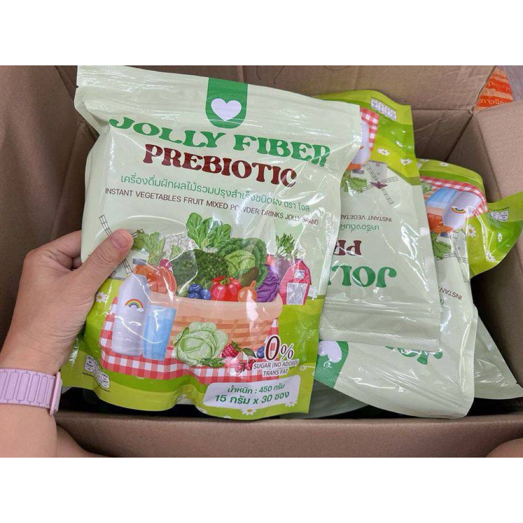 JOLLY FIBER โจลลี่ไฟเบอร์ สูตรแอปเปิ้ลเขียว 1 ถุง บรรจุ 30 ซอง