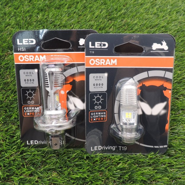 หลอดไฟหน้า LED ออสแรม M5 (T19) AC/H4 แสงขาว 6000K Wave / Dream / Zoomer-X / Mio AC/DC แสงสีขาว ไม่ต้องแปลงใส่ได้