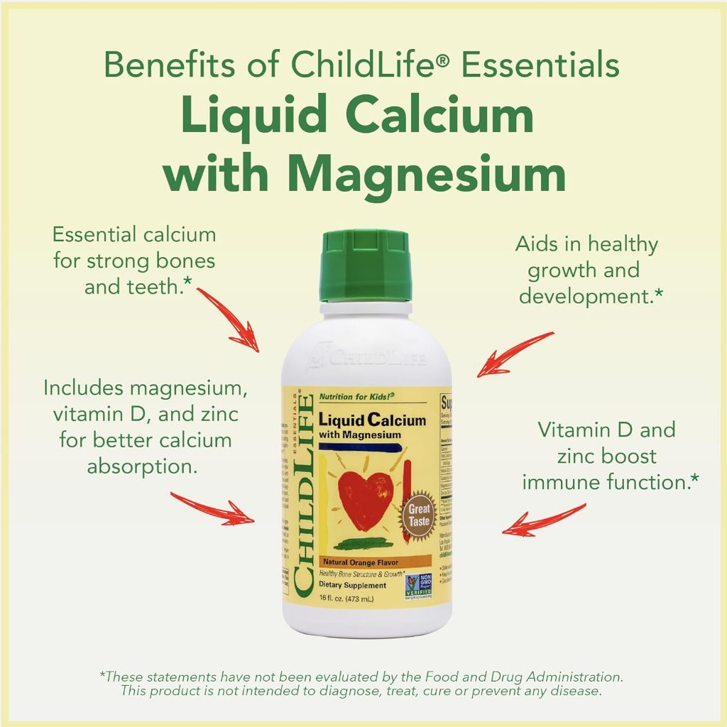 ChildLife Essentials, Essentials, Liquid Calcium with Magnesium, Natural Orange, 16 fl oz (473 ml)