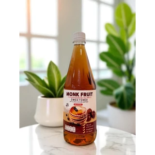 Keto ไซรัปหล่อฮังก้วยสีทอง 0 แคล หวาน 5 เท่า ไม่มีน้ำตาล 750ml มี อย. [คีเต้]
