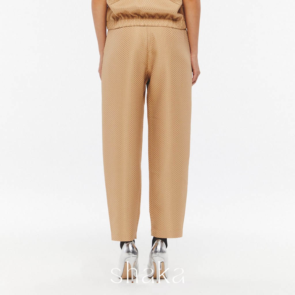 Shaka SS25 Orbit Tapered Pants กางเกงผ้าทอแจ็คการ์ด ทรงคลาสสิค (ฺBROWN) PN-8250514 — صورة 7