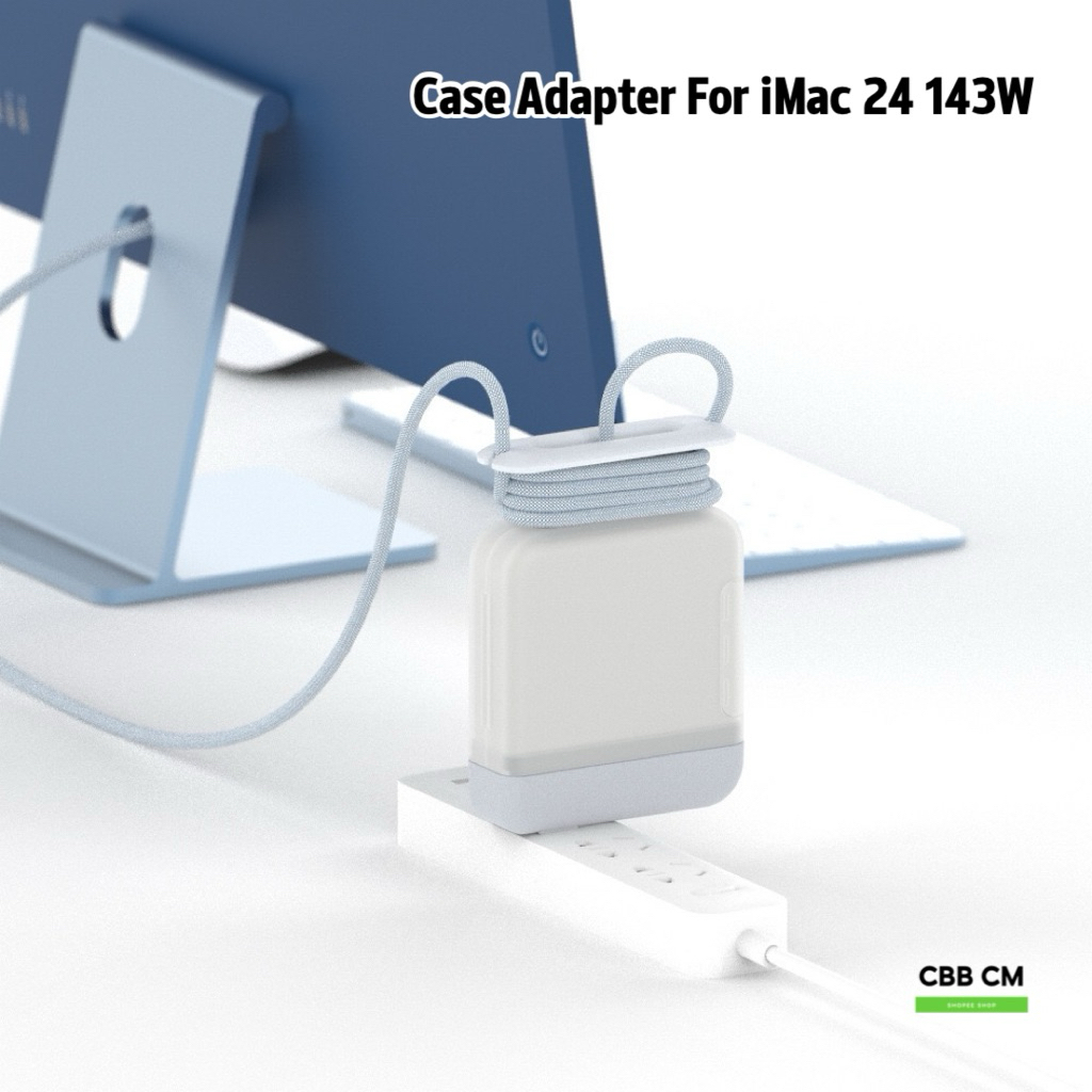 Power Adapter Case For iMac 24” 143W TPU เคสหัวชาร์จสำหรับไอแมค ม้วนเก็บสายได้ เคสกันรอยอะแดปเตอร์