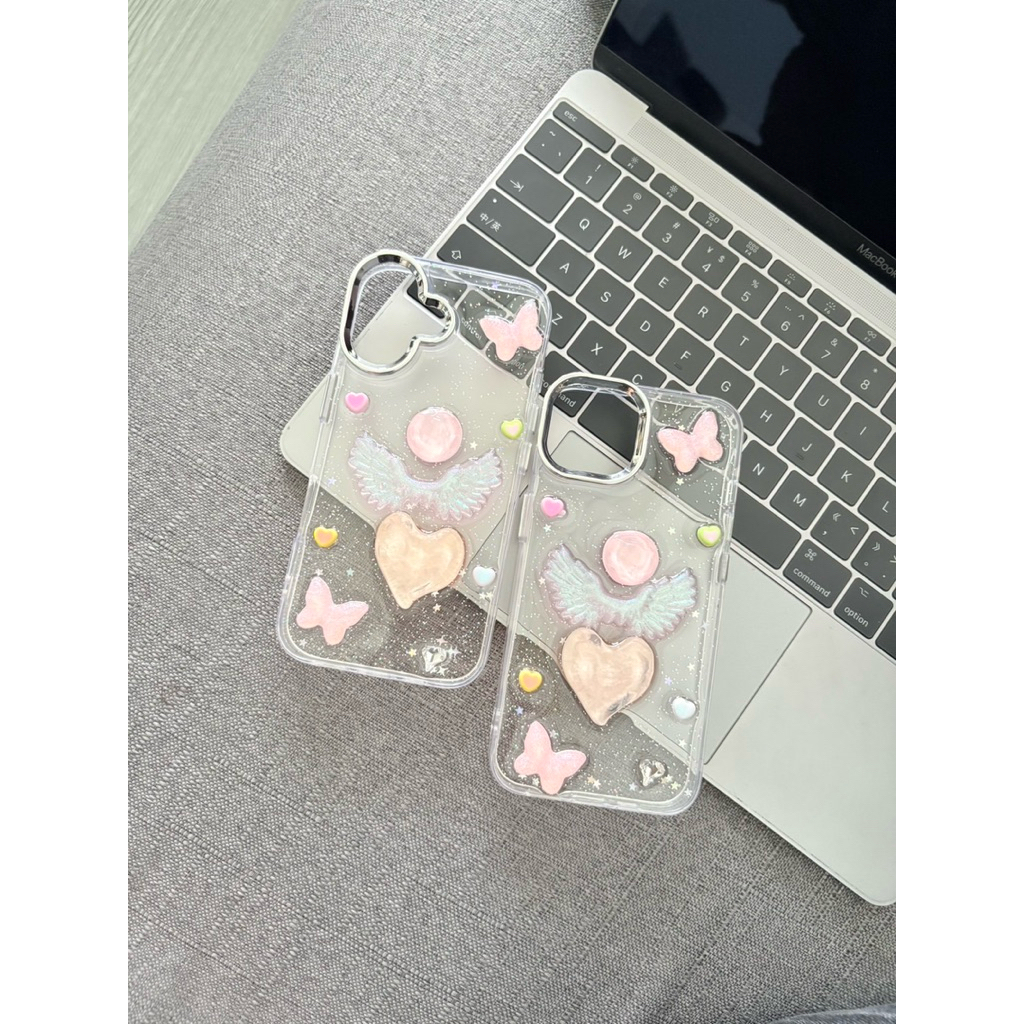 AD465 New case เคสเรซิ่นหัวใจ ลายน่ารัก สำหรับI11-16PM กันกระแทกได้ดี สินค้าพร้อมจัดส่งจากไทย