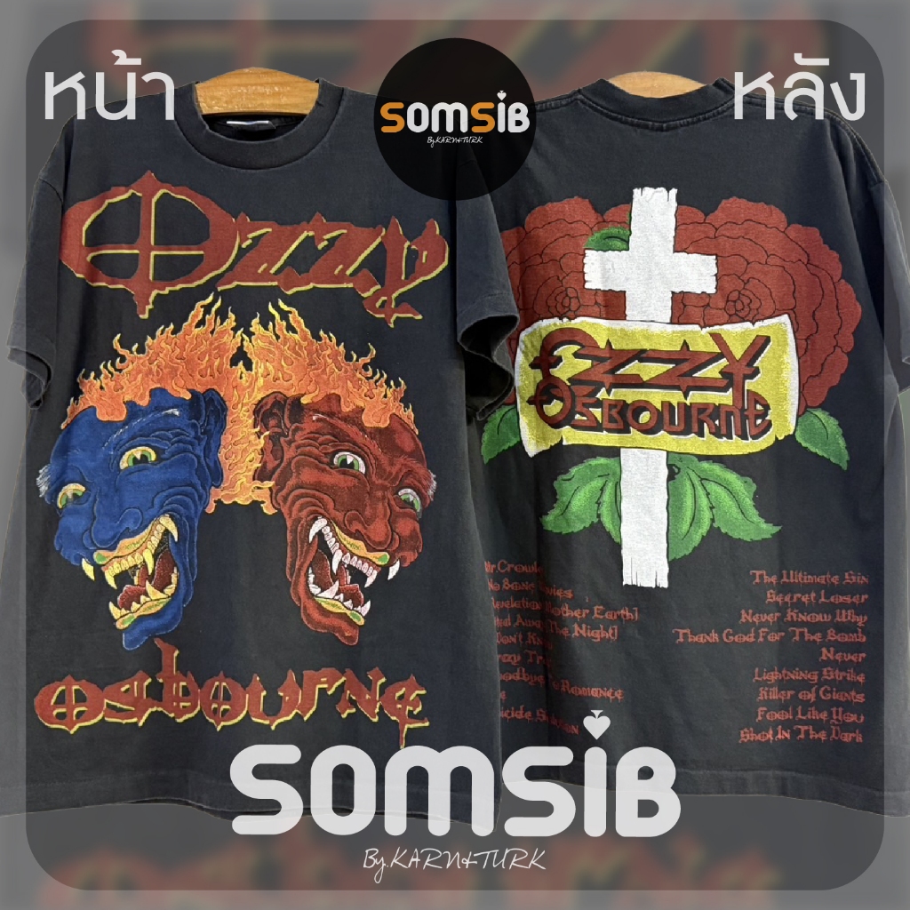 เสื้อ ผ้าเฟด Ozzy Osbourne - สองยักษ์
