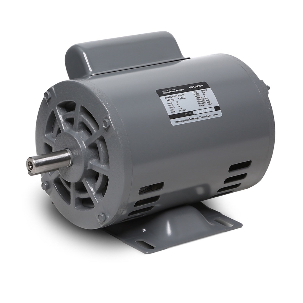มอเตอร์ HITACHI รุ่น EFOUP-KR 1/2HP (0.4kw) 1 เฟส 220V 4P 2 สาย IP22 ความเร็วรอบ 1,450 RPM (รอบต่อนา