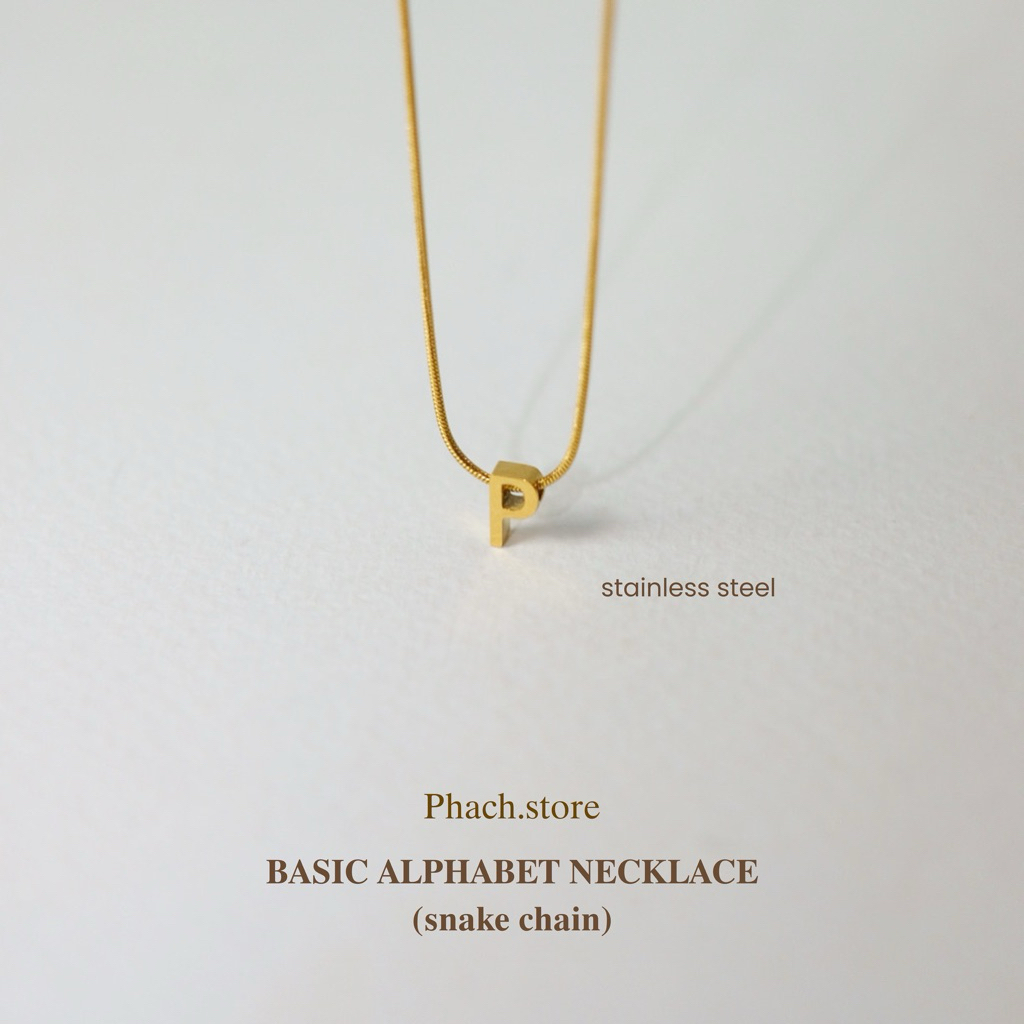 𝐁𝐚𝐬𝐢𝐜 𝐀𝐥𝐩𝐡𝐚𝐛𝐞𝐭 𝐧𝐞𝐜𝐤𝐥𝐚𝐜𝐞 (snake chain) — 𝐬𝐭𝐚𝐢𝐧𝐥𝐞𝐬𝐬 𝐬𝐭𝐞𝐞𝐥