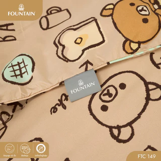 Fountain FTC149 การ์ตูน Rilakkuma ลิขสิทธิ์แท้ San-X สัมผัสนุ่มลื่น ชุดเครื่องนอนฟาวน์เทน ผ้าปูที่นอน ผ้านวม