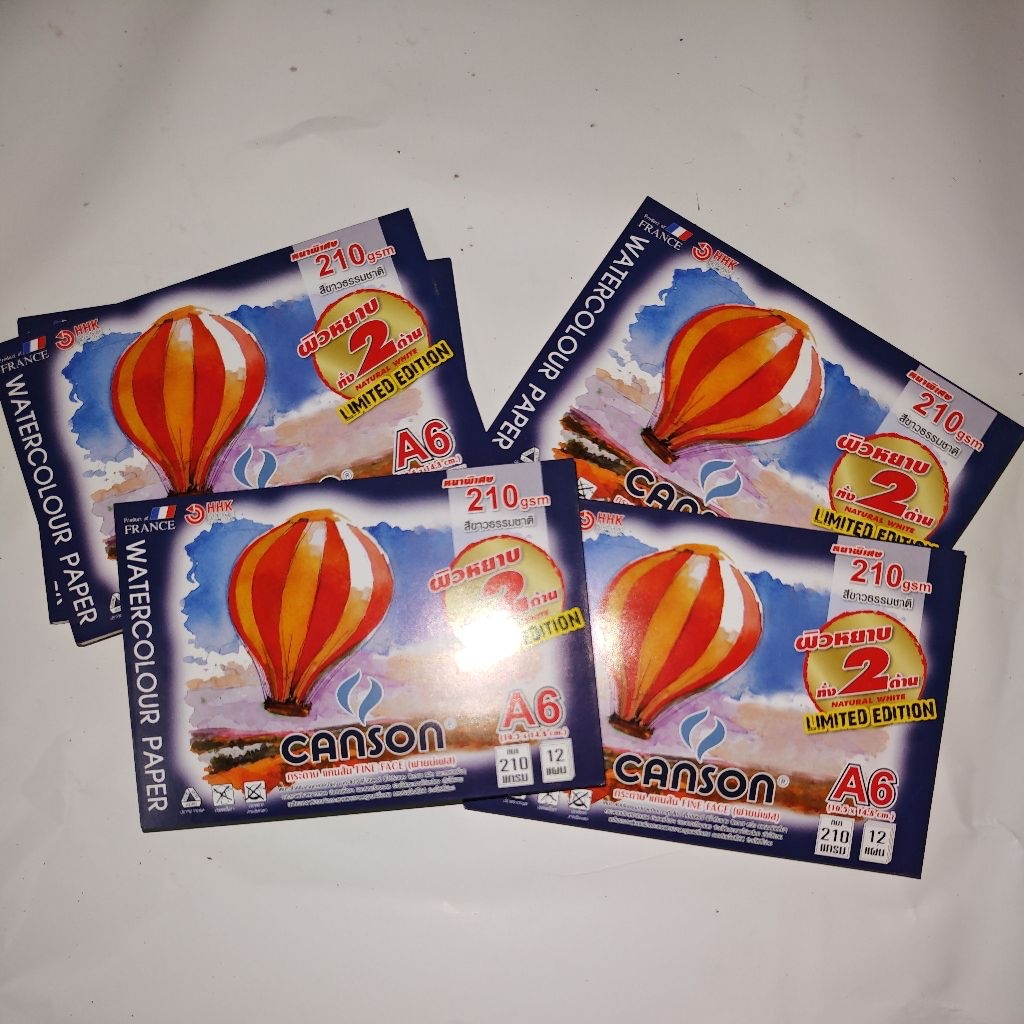Canson fineface สมุดวาดเขียน A6หยาบ2หน้า
