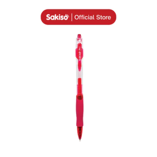 Sakiso [ยกแพ็คสูงสุด 12 ด้าม] ปากกาเจลกด หัว 0.5 mm. JGP1008 หมึกน้ำเงิน ดำ แดง