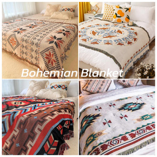 ผ้าคลุมเตียง ผ้าคลุมโซฟา พรมโบฮีเมี่ยน พรม เสื่อรองปิคนิค 1/…