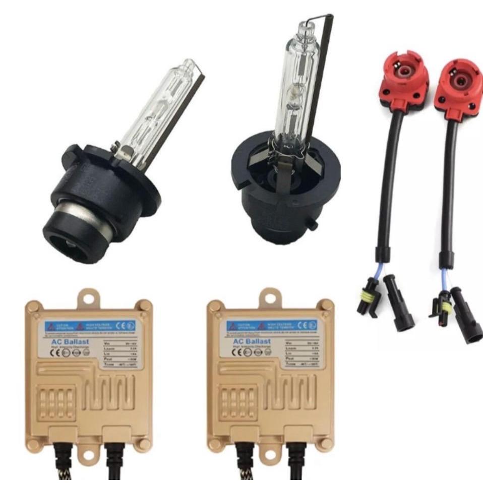 fd_24hr ชุดหลอดไฟหน้ารถยนต์ D2S XENON 55W หลอดไฟ+บัลลาสต์+ซ็อกเก็ต เป็นชุด1คู่ มีค่าสี 4300K 6000K 8