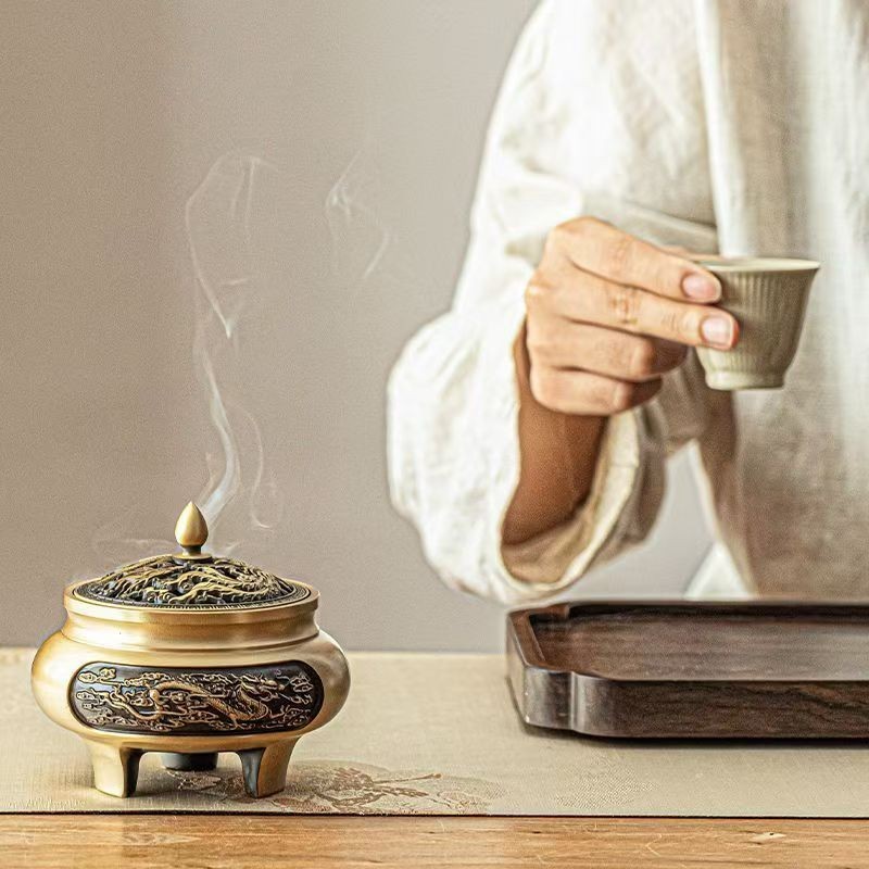 [ของแท้] เตาธูปทองแดงสไตล์เรโทร ผ่านพิธีวัดพระแก้ว ฐานบัว 9 กลีบ เสริมมงคล 9 ประการ - รูปที่ 5