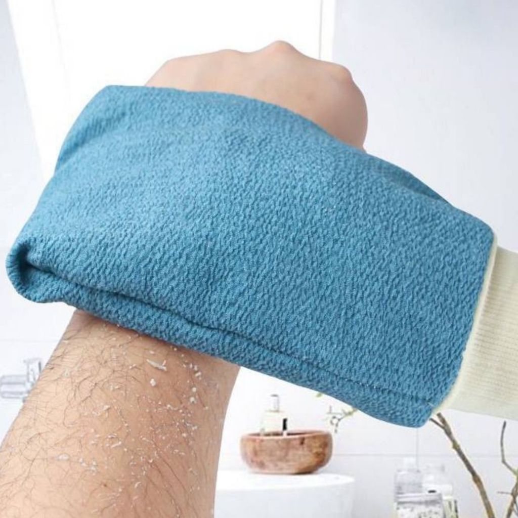 ถุงมือสครับผิว ถุงมือทำความสะอาดร่างกาย ถุงมือขัดขี้ไคล ใยขัดทำความสะอาดร่างกาย สินค้าพร้อมส่งจ้า!!! - รูปที่ 6