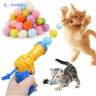PetStern ของเล่นแมวแบบโต้ตอบ เสริมสร้างพัฒนาการให้แมวในบ้านด้วยเครื่องยิงลูกบอล ปอมปอม และพัฟบอล ของเล่นฝึกสัตว์เลี้ยง