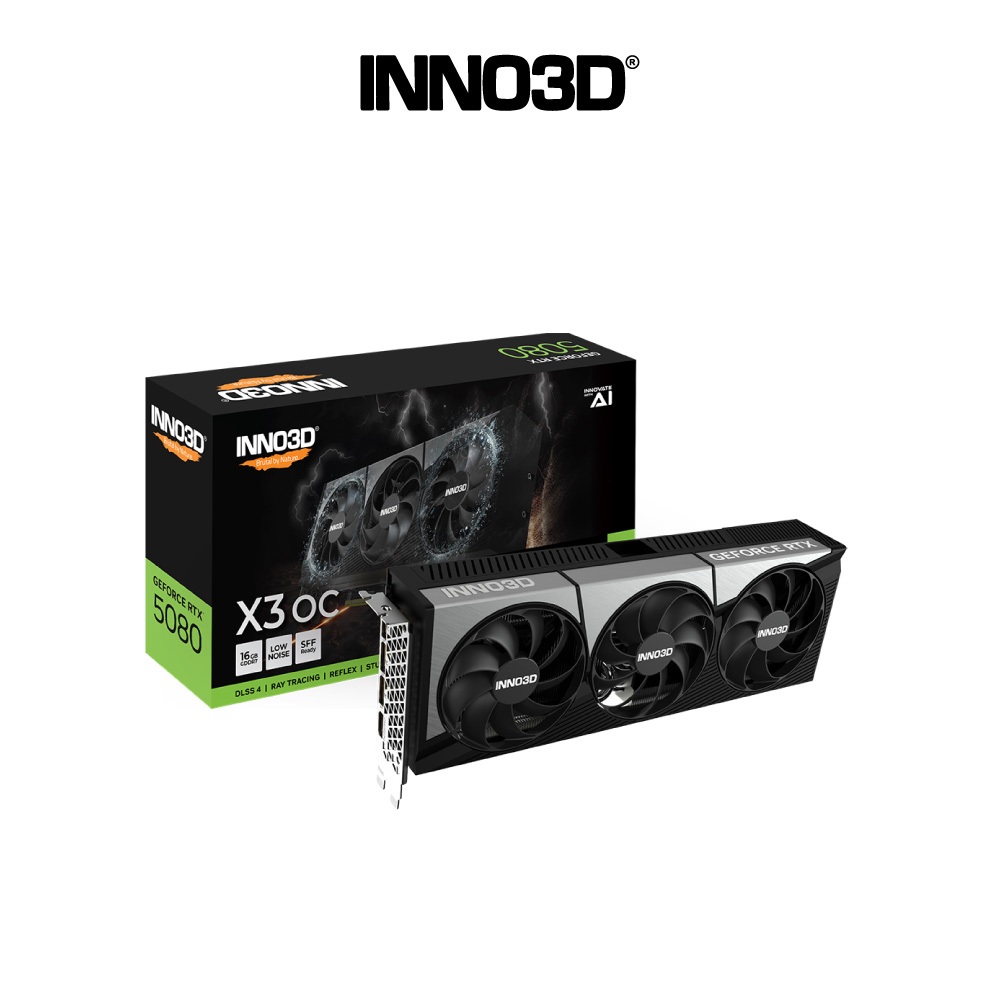 VGA (การ์ดแสดงผล) INNO3D GEFORCE RTX 5080 X3 - 16GB GDDR7