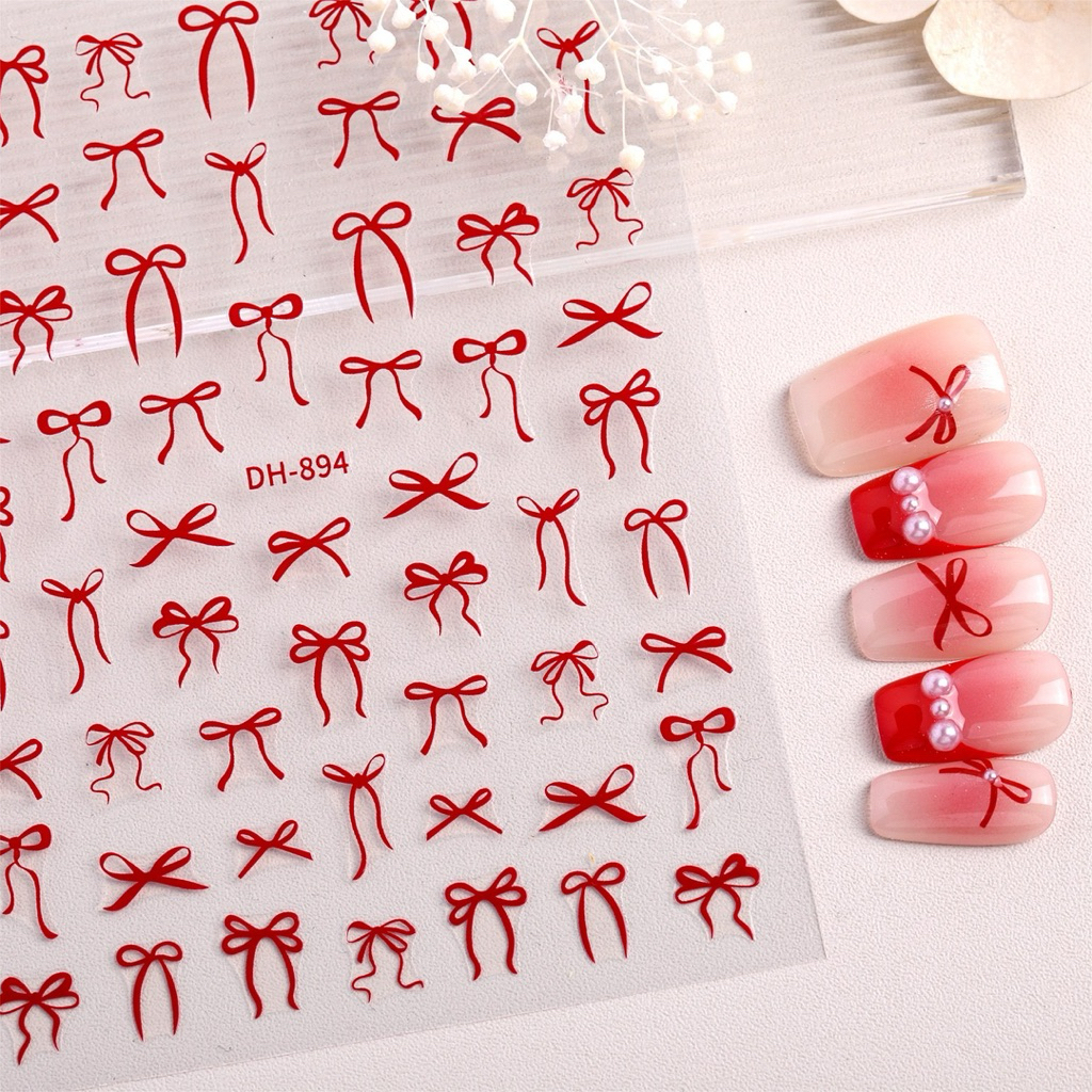 สติกเกอร์โบว์สีสวยสดใส ติดเล็บ ติดของอเนกประสงค์ สินค้าพร้อมส่ง