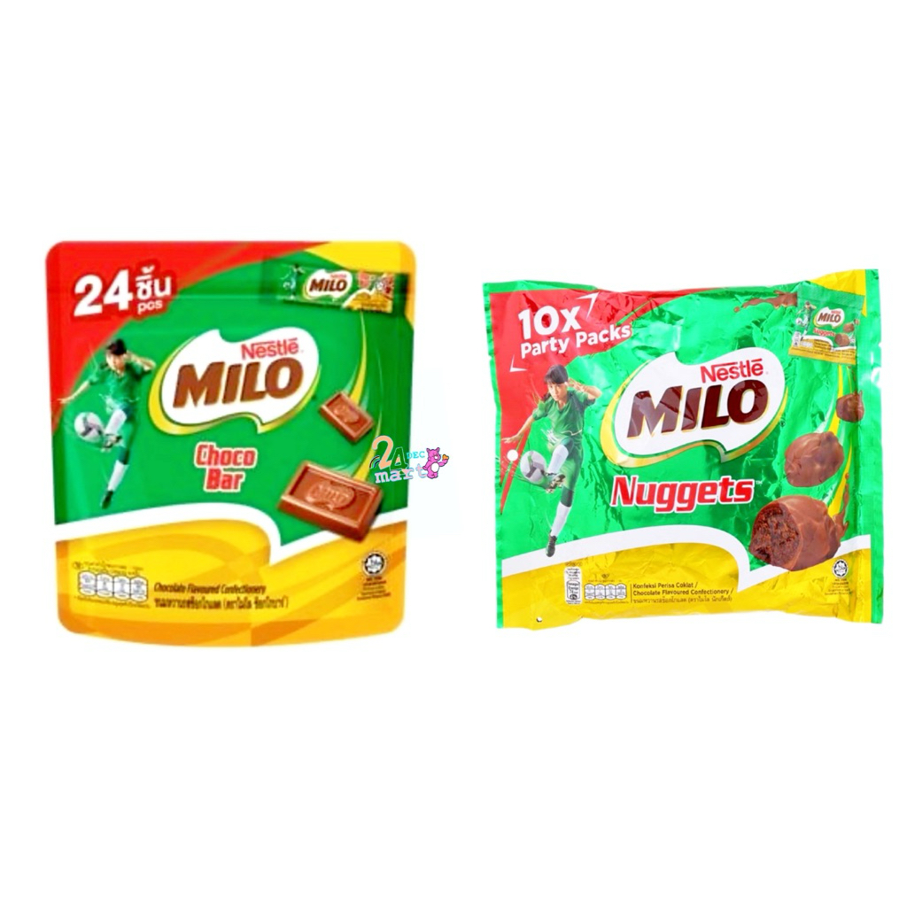 MILO Choco bar 6g (ขนาดใหม่) ไมโล ช็อคโกบาร์ ช็อคโกแลตแท่ง 6กรัม x 24 ชิ้น