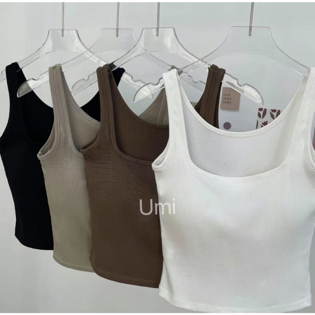 719 เสื้อกล้ามสายเดี่ยวใส่สบาย มีฟองน้ำในตัว