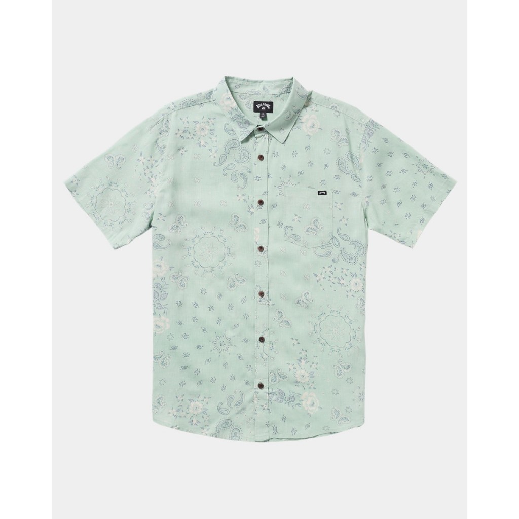 BILLABONG เสื้อเชิ้ตแขนสั้นผู้ชาย Mens Sundays Short Sleeve Shirt-Green 252 24A041505-MGN