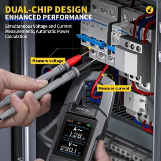 Fnirsi แคลมป์มิเตอร์ปัจจุบัน, DC/AC เครื่องมือช่างไฟฟ้า มัลติมิเตอร์แบบดิจิตอล, ชาร์จ USB 10000 นับ Digital Clamp Meter