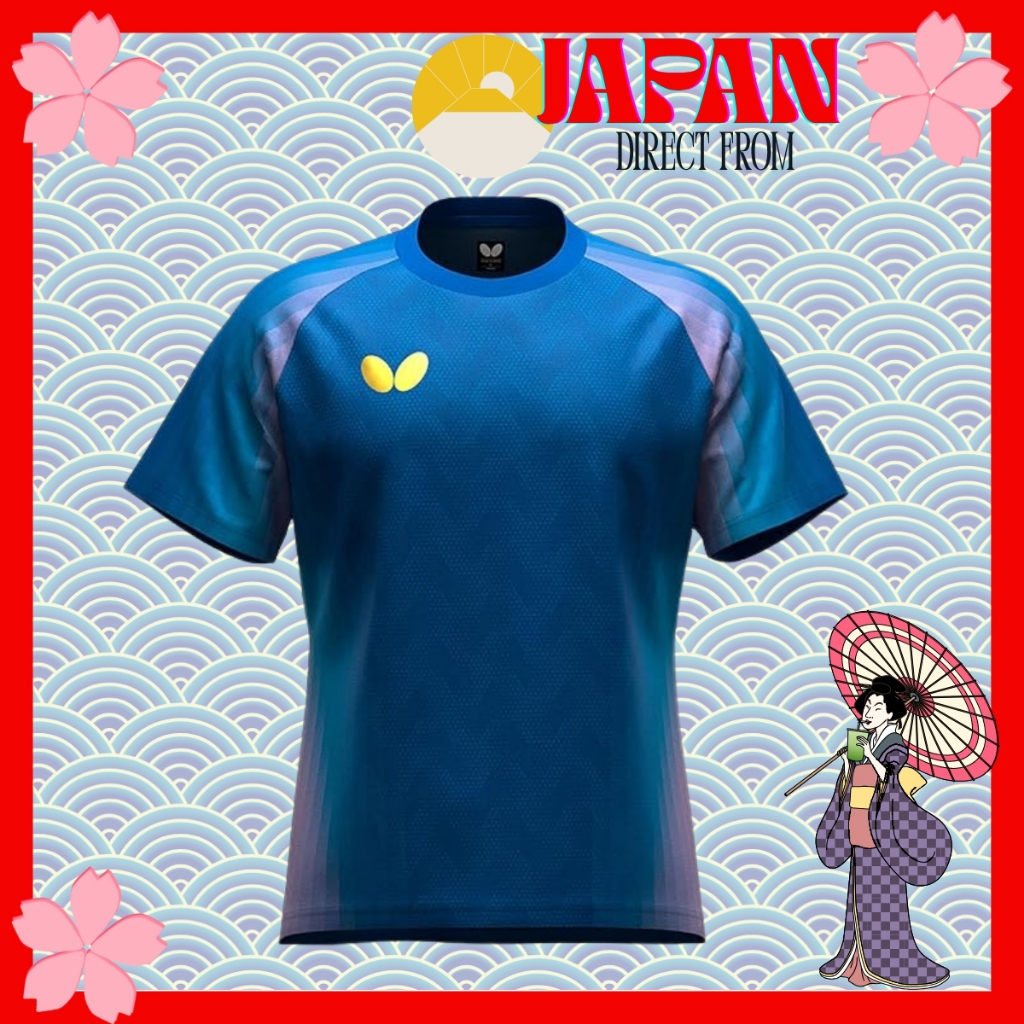 【Direct from Japan】Butterfly 47240 Genora T-Shirt | Table Tennis Tee | Lightweight, Breathable, Stylish Sportswear