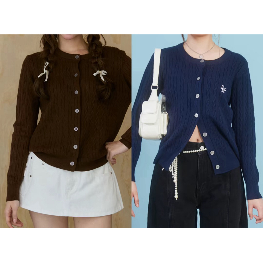 Beming knit cardigan สีกรม