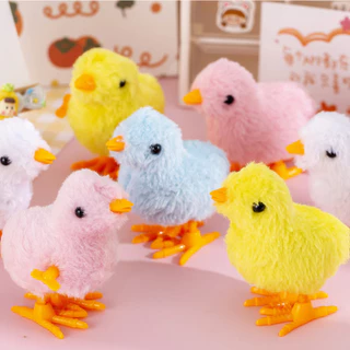 PP-253 ลูกไก่ไขลาน ของเล่นสุดน่ารักสำหรับสุนัข แมว และกระต่าย ไขลานแล้วเดินได้ ไม่ต้องใช้ถ่าน สีสันสดใส คละสี