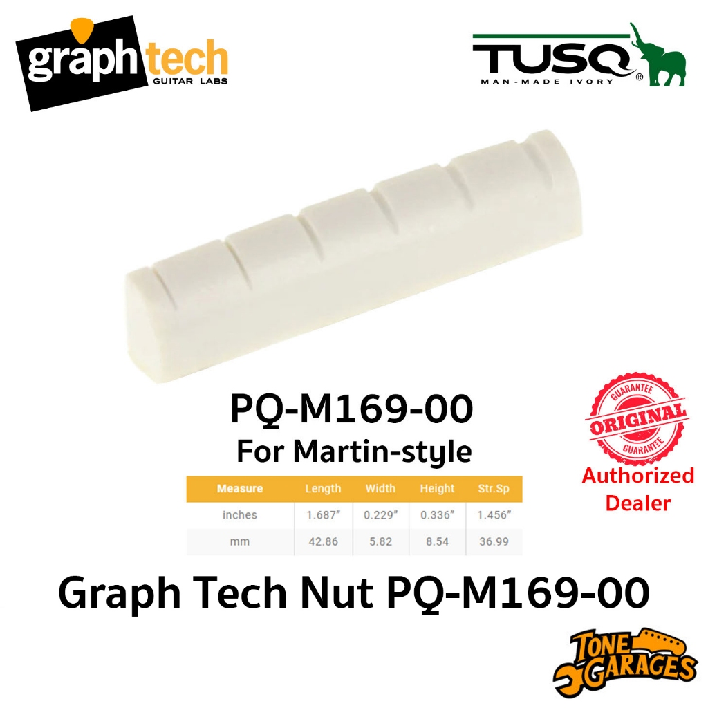 Graph Tech TUSQ Slotted Martin 42.86mm Nut PQ-M169-00 for Martin-style guitars นัทกีต้าร์
