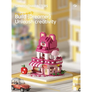 SR ตัวต่อการ์ตูน Sanrio ซีรีส์ ร้านเล็กน่ารัก ประกอบง่าย ของขวัญสุดพิเศษสำหรับเด็กผู้หญิง