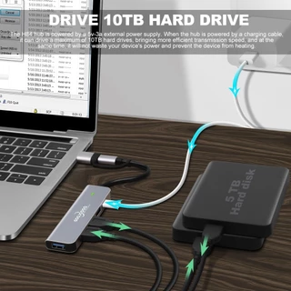 GOOJODOQ Usb Hub 3.0 Type C Adapter แล็ปท็อปสำหรับ MacBook Ipad อุปกรณ์เสริมส่วนขยาย Pd Charger Port