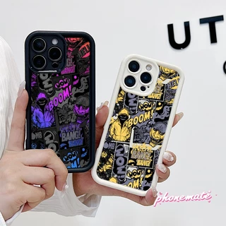 กรณี เคส Realme C11 2021/C20 C21Y/C25Y C25/C12/C25s/Narzo20 C30/C30S C35 C55 C67 C75 แฟชั่น BOOM กราฟฟิตี้การ์ตูน