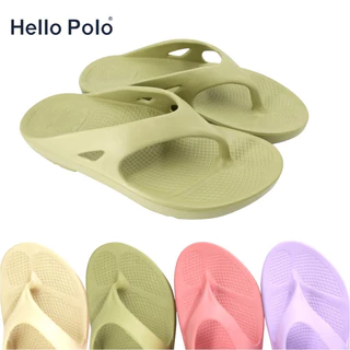 Hello Polo รองเท้าแตะผู้ชาย รองเท้าแตะส้นแบน พื้นหนา กันลื่นและทนทาน สลิปเปอร์นุ่มๆ รองเท้านิ่มเหมือนเหยียบอึ HP8002