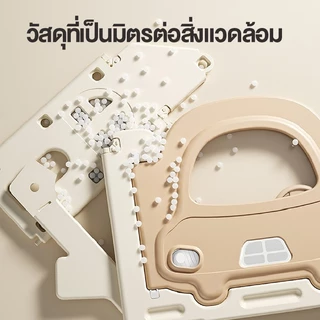 PlayPark เต้นท์เด็ก คอกกั้นเด็ก บ้านของเล่นเด็ก บ้านของเล่นเด็ก มาพร้อมโต๊ะประกอบ ประตูรถ