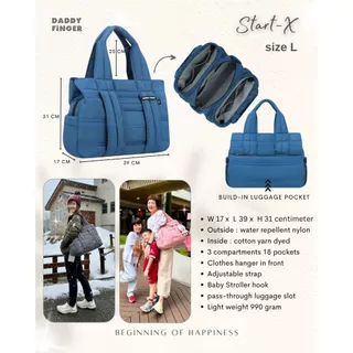 DADDY FiNGER รุ่น Start-X size L กระเป๋าแม่ลูกอ่อน กระเป๋าคุณแม่ กระเป๋าผ้าอ้อม กระเป๋าใส่ของลูก
