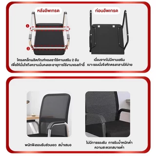 BeErgo✨เก้าอี้ทำงาน เบาะรองนั่งยางพารา เก้าอี้ประชุมมีที่วางแขนและพนักพิง OfficeChair เก้าอี้ห้องประชุม รับน้ำหนัก 200กก