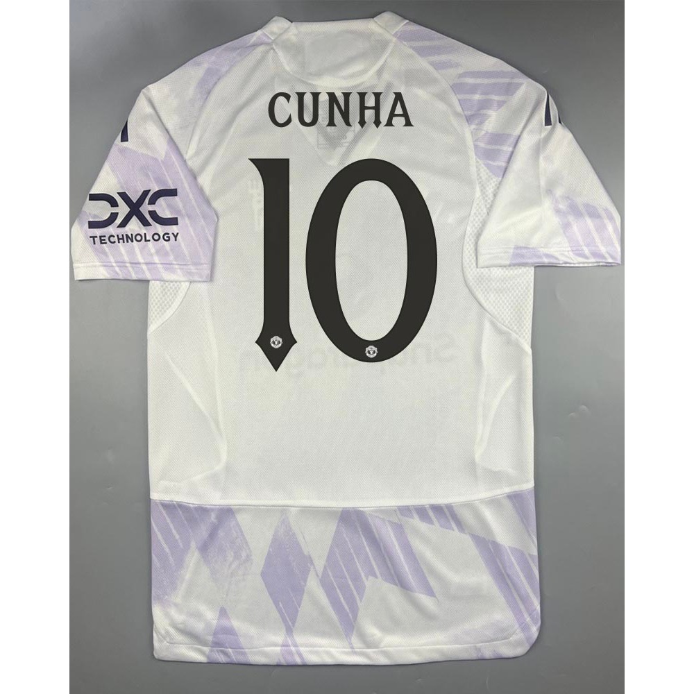 เสื้อบอล เพลเย่อ แมนยู เยือน 2025-26 Player Man U Away 10 CUNHA ฟอนต์สโมสร ผ้าทอเกรดดีที่สุด สินค้าอ