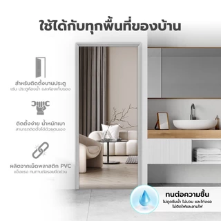 วงกบประตู PVC ขนาด 70x180 ซม. สีเทา |WON|