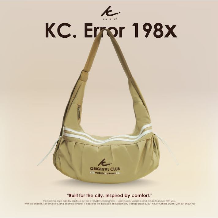 KIM&CO. ORIGINAL - ERROR 198X (KCBT017) กระเป๋า Hobo-Crossbody Hybrid Bag มี 4 สี ขาว/ดำ/เบจ/แดง