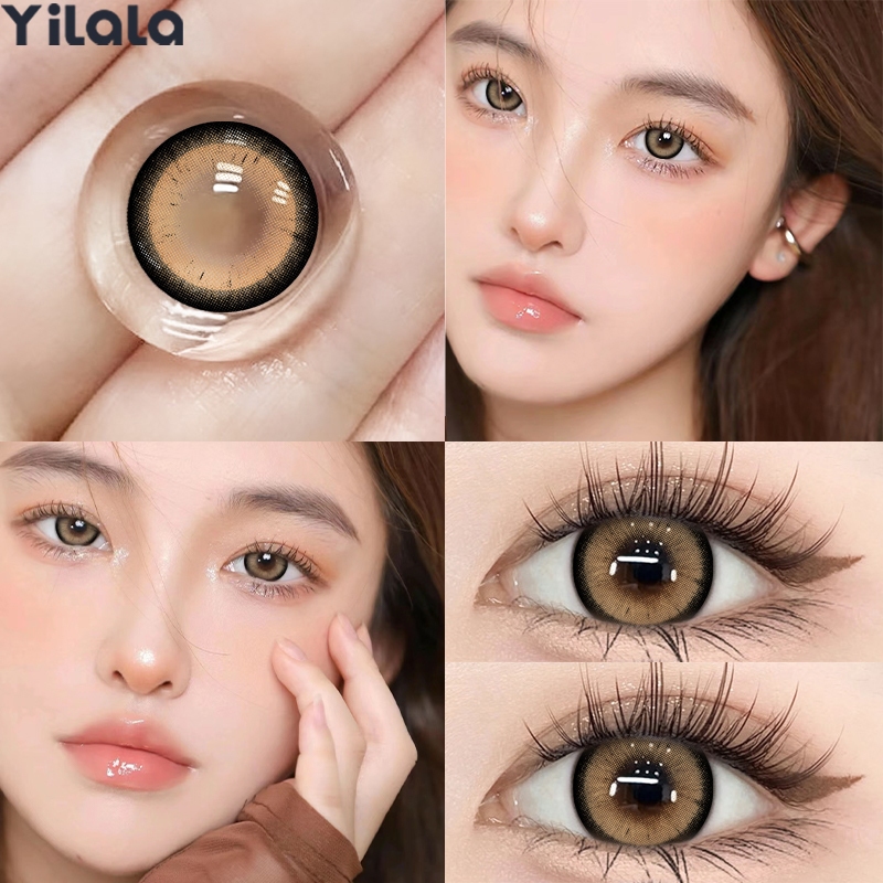 (COD)คอนแทคเลนส์สี 1 คู่ เส้นผ่านศูนย์กลาง 14.2MM คอนแทคเลนส์ คอนแทคเลนส์รายปี คอนแทคเลนส์สายตาสั้น 