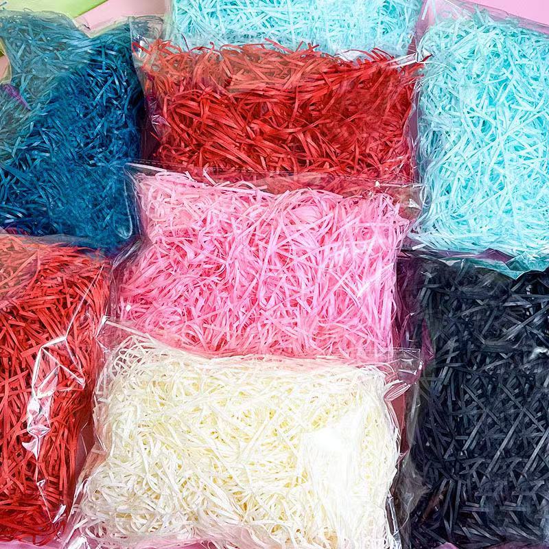 🍭 50 กรัม กระดาษฝอย กันกระแทก นุ่มฟู รองสินค้า รองของขวัญ พร้อมส่ง