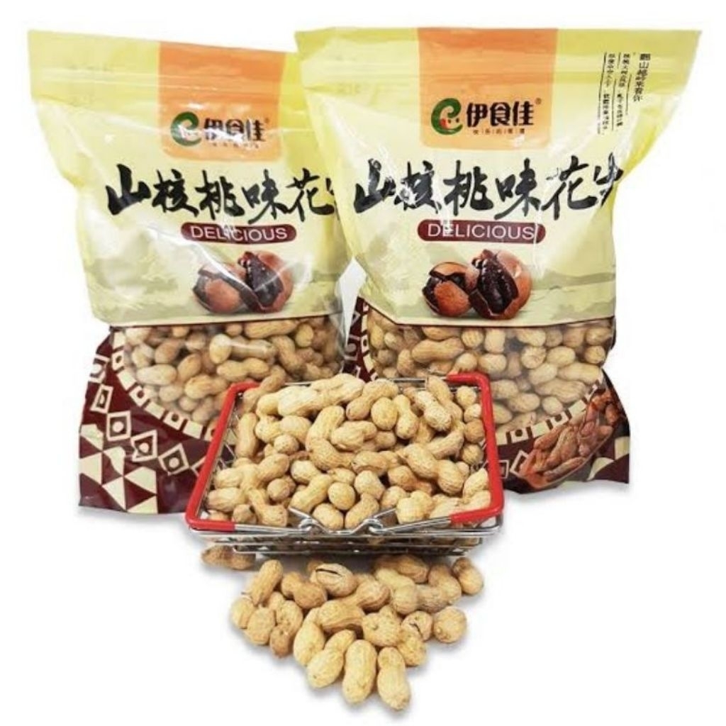 ถั่วลิสงอบพีแคน 500g ถั่วลิสงเปลือกอบ