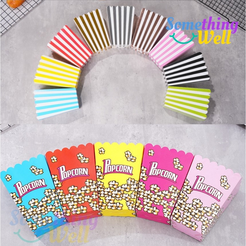 กล่องป๊อปคอร์นไซส์มินิ (แพ็ค 6 ใบ) 18 ออนซ์ ถ้วยป๊อปคอร์นทรงสูง 13ซม. สำหรับจัดงานปาร์ตี้ ใส่ขนม