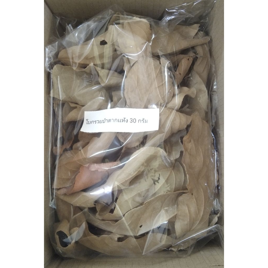 ใบกรวยป่าแห้งสำหรับหมักปลากัด ขนาด 30 กรัม 100 บาท