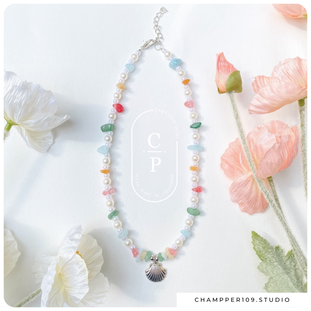 สร้อยไข่มุก🦪 สร้อยไปทะเล🏝️สร้อยหินแท้ 🪨สร้อยมินิมอล งาน handmade สินค้าพร้อมส่ง🚚