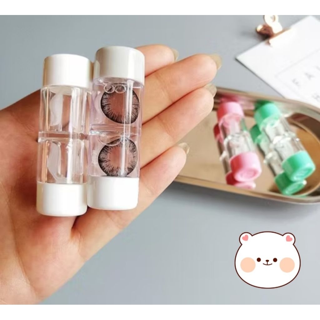 พร้อมส่งจาก ตลับคอนแทคเลนส์ แคปซูลปิดสนิท พกพาง่าย มี 5 สี คละสี มองเหตุเลนส์ด้านใน วัสดุปลอยภัย พาพาง่าย ขนาดกระทัดรัด